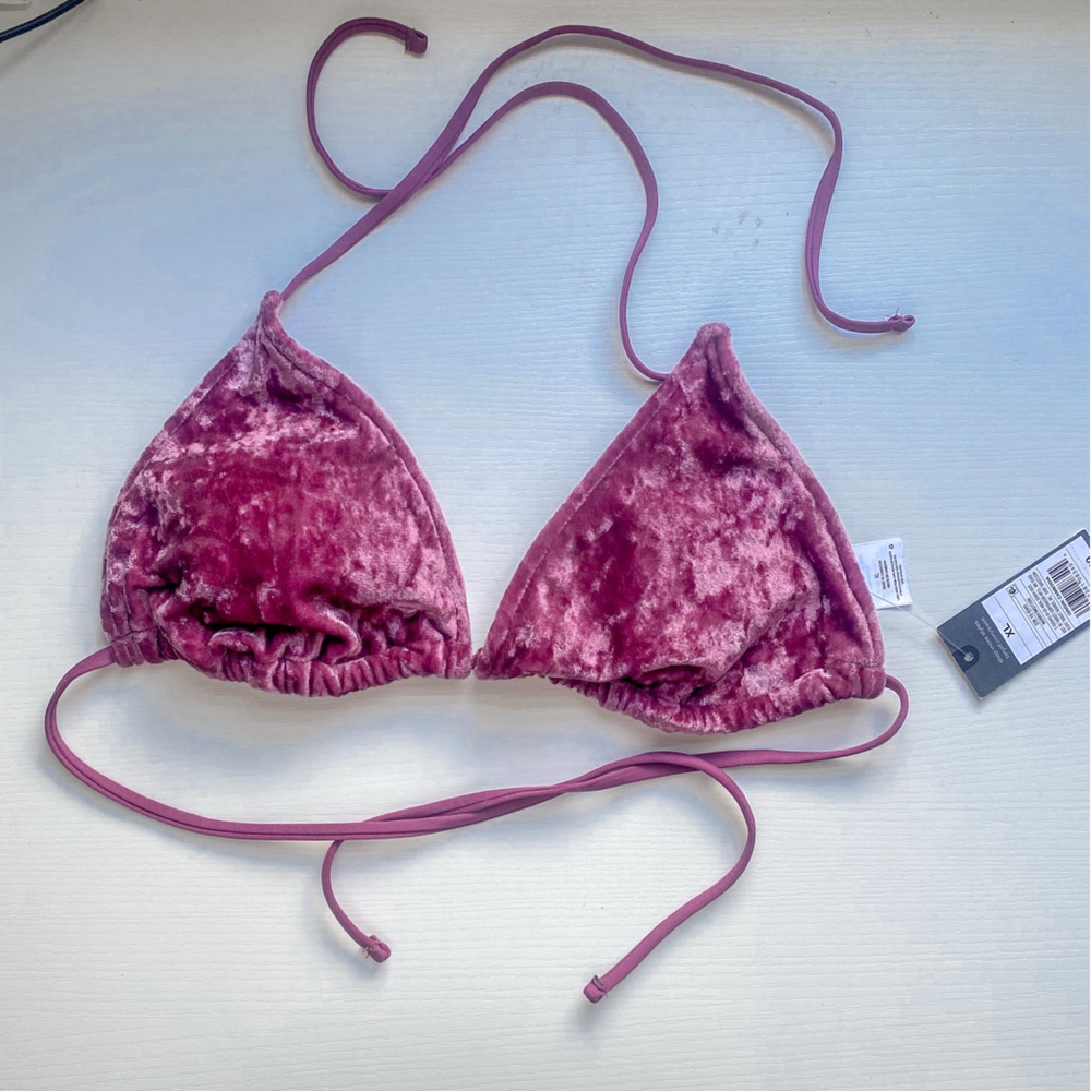 Triangle bikini Top | purple velvet
